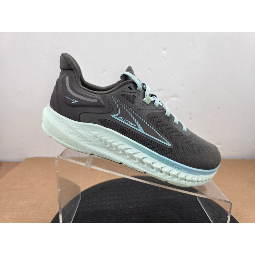 Altra Torin 7 Women's Size 8.5 US Running Shoes Dark Gray Mint Blue Foot Shape